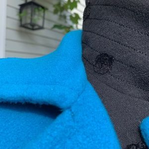 Electric Cobalt Blue Oversized Heavy Wool Coat